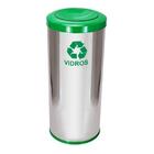 Lixeira Em Aço Inox Com Tampa Meia Esfera 50l