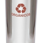 Lixeira Em Aço Inox Com Tampa Meia Esfera Pintada 22l Marrom