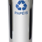 Lixeira Em Aço Inox Com Tampa Meia Esfera Pintada 22l Vermelho