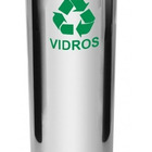 Lixeira Em Aço Inox Com Tampa Meia Esfera Pintada 30 Litros V