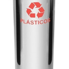 Lixeira Em Aço Inox Com Tampa Meia Esfera Pintada 30l