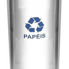 Lixeira Em Aço Inox Com Tampa Meia Esfera Plástica 50 Litros