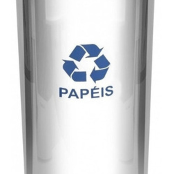 Lixeira Em Aço Inox Com Tampa Meia Esfera Plástica 50 Litros