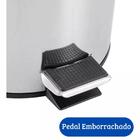 Lixeira Em Inox 12 Litros Cesto De Lixo Tampa Pedal Luxo Gran