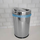 Lixeira Em Inox 9,1 Litros Tampa Basculante Cesto Lixo Casa