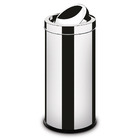 Lixeira Em Inox 9,1 Litros Tampa Basculante Cesto Lixo Casa