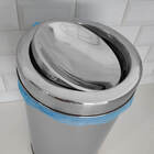 Lixeira Em Inox 9,1 Litros Tampa Basculante Cesto Lixo Casa