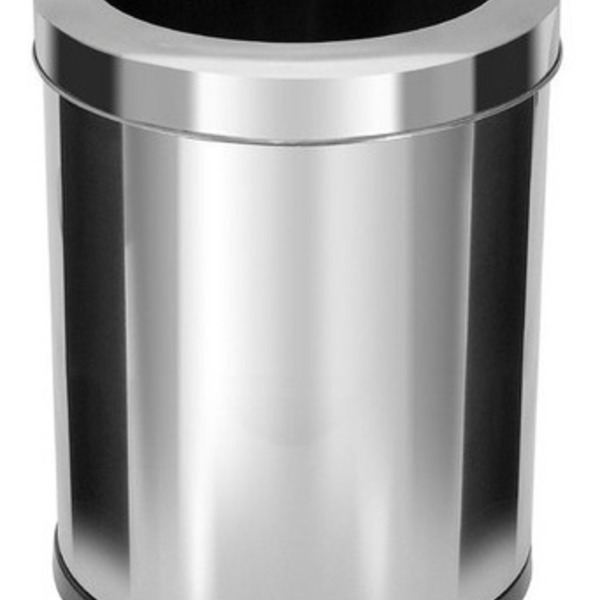 Lixeira Em Inox Com Aro Inox 13,5 Litros