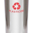 Lixeira Em Inox Com Aro Vermelho