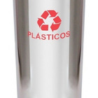 Lixeira Em Inox Com Aro Vermelho