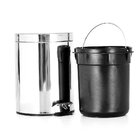 Lixeira Em Inox Com Pedal Casíta 22 5x32 5cm 8 Litros Prata