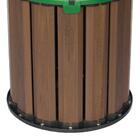 Lixeira Em Madeira Plástica Ecológica 67 Litros In Brasil - V