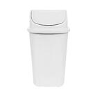 Lixeira Em Polietileno Com Tampa Basculante 60 Litros - Branco