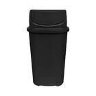 Lixeira Em Polietileno Com Tampa Basculante 60 Litros - Preto