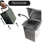 Lixeira Embutida 05 Litros Inox 304 Bancada Cozinha Gourmet