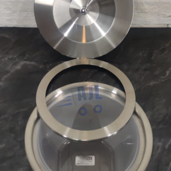 Lixeira Embutir 05 Litros Tampa Inox Escovado Balde Aluminio