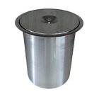 Lixeira Embutir Com Tampa Inox - Polida - 5 Litros