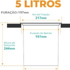 Lixeira Embutir Com Tampa Inox - Polida - 5 Litros