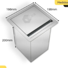 Lixeira Embutir Gourmet Escovada 4l + Porta Esponja Inox Com