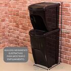 Lixeira Empilhável 20 L Preta Plasútil