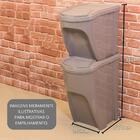 Lixeira Empilhável 34 L Cinza Plasútil