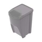 Lixeira Empilhável 34 L Cinza Plasútil