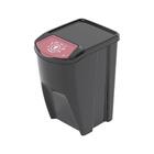 Lixeira Empilhável Seletiva 34 L Orgânico Preta Plasútil