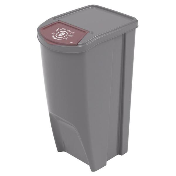 Lixeira Empilhável Seletiva 45 L Orgânico Cinza Plasútil