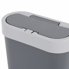 Lixeira Flat 2,8L Cinza Coza