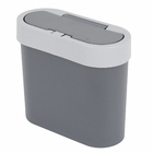 Lixeira Flat 2,8L Cinza Coza