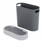 Lixeira Flat 2,8L Cinza Coza