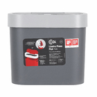 Lixeira Flat 2,8L Cinza Coza