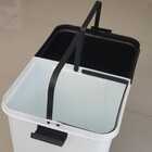 Lixeira Grande Duo 40 Litros Branco Preto Seletivo Orgânico