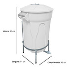 Lixeira Hospitalar 100 L + Saco De Lixo Infectante 100 Uni