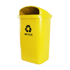 Lixeira Individual Jsn Coleta Seletiva 50l Amarela C/poste
