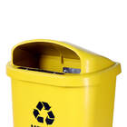 Lixeira Individual Jsn Para Coleta Seletiva 50 Lts Amarela