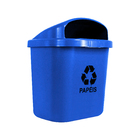 Lixeira Individual Jsn Para Coleta Seletiva Com 40l Azul