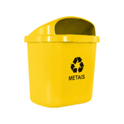 Lixeira Individual Para Coleta Seletiva 40 Litros - Amarela