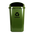 Lixeira Individual Para Coleta Seletiva 50 Litros  - Verde