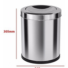 Lixeira Inox 13,5 L Tampa Meia Esfera
