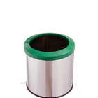 Lixeira Inox 20 Litros Com Aro Em Plástico Cozinha Banheiro -