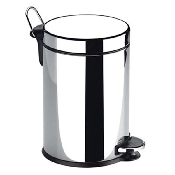 Lixeira Inox Com 12l Pedal E Tampa Cromado Brinox