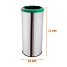 Lixeira Inox Com Aro Plástico 50 Litros Cozinha Banheiro - Ve