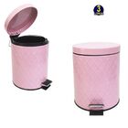 Lixeira Inox Com Balde Pedal E Tampa 3l Rosa
