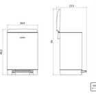 Lixeira Inox Com Pedal D Slim 12l Tramontina