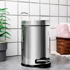 Lixeira Inox Com Pedal E Balde 3l E Alça Externa Decorline -
