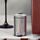 Lixeira Inox Com Pedal E Balde 5 Litros