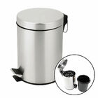 Lixeira Inox Com Pedal E Cesto De Lixo Interno Removível 5l C