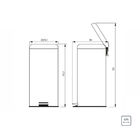 Lixeira Inox Com Pedal Tramontina Brasil Plus Com Acabamento