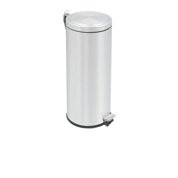 Lixeira Inox Com Pedal Tramontina Brasil Plus Com Acabamento